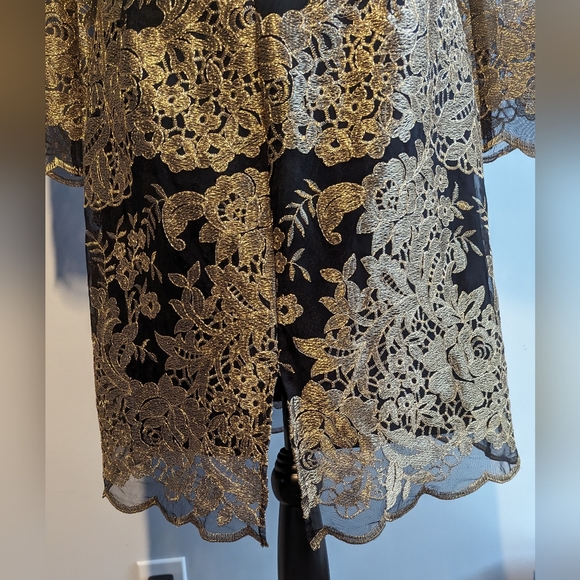 Nanette Lepore Gold and Black  Dress Size 8 - Picture 10 of 12